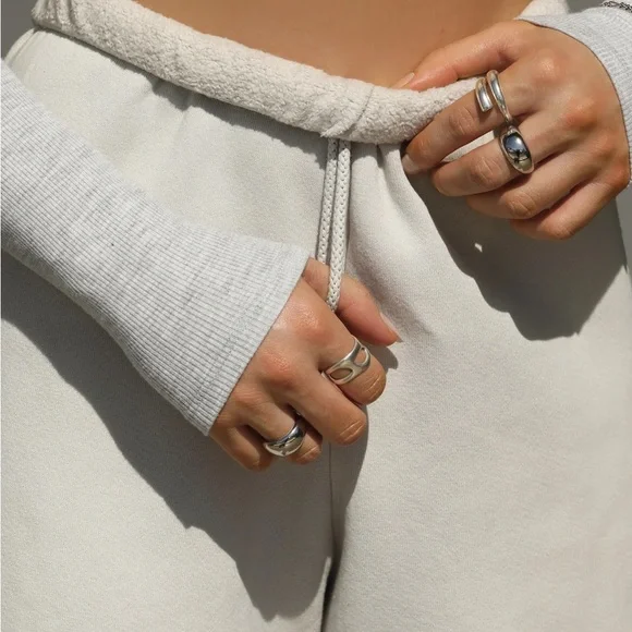 NWOT JOAH BROWN Beige/Cream Sweatpants - Oversized - Picture 2 of 2